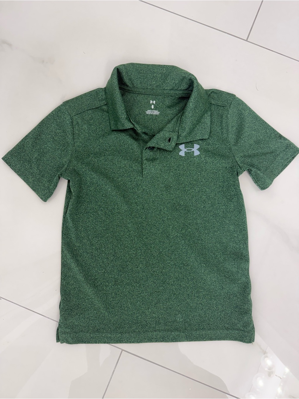 Under Armour Boys' Green Polo Shirt Dry Fit